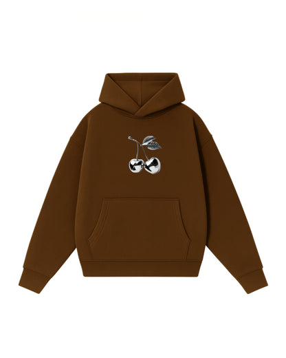 Hoodie cherry modelo clásico café