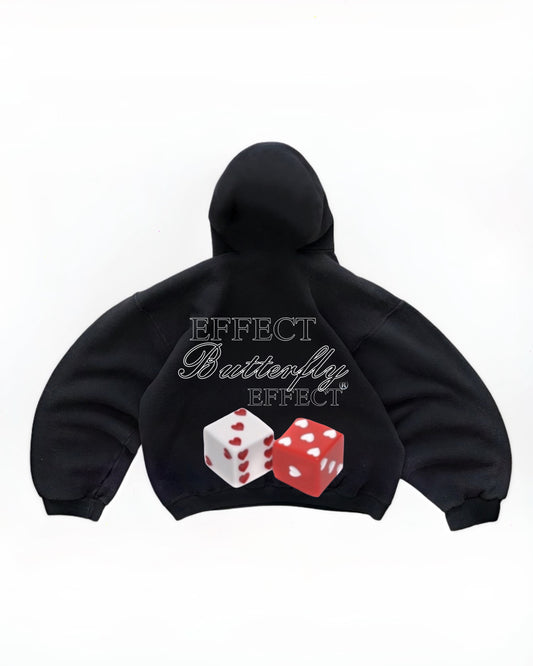 Hoodie  butterfly effect modelo negro mangas globo