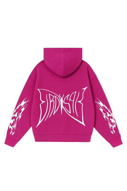Buttefly Emblem - Hoodie clásico fuscia