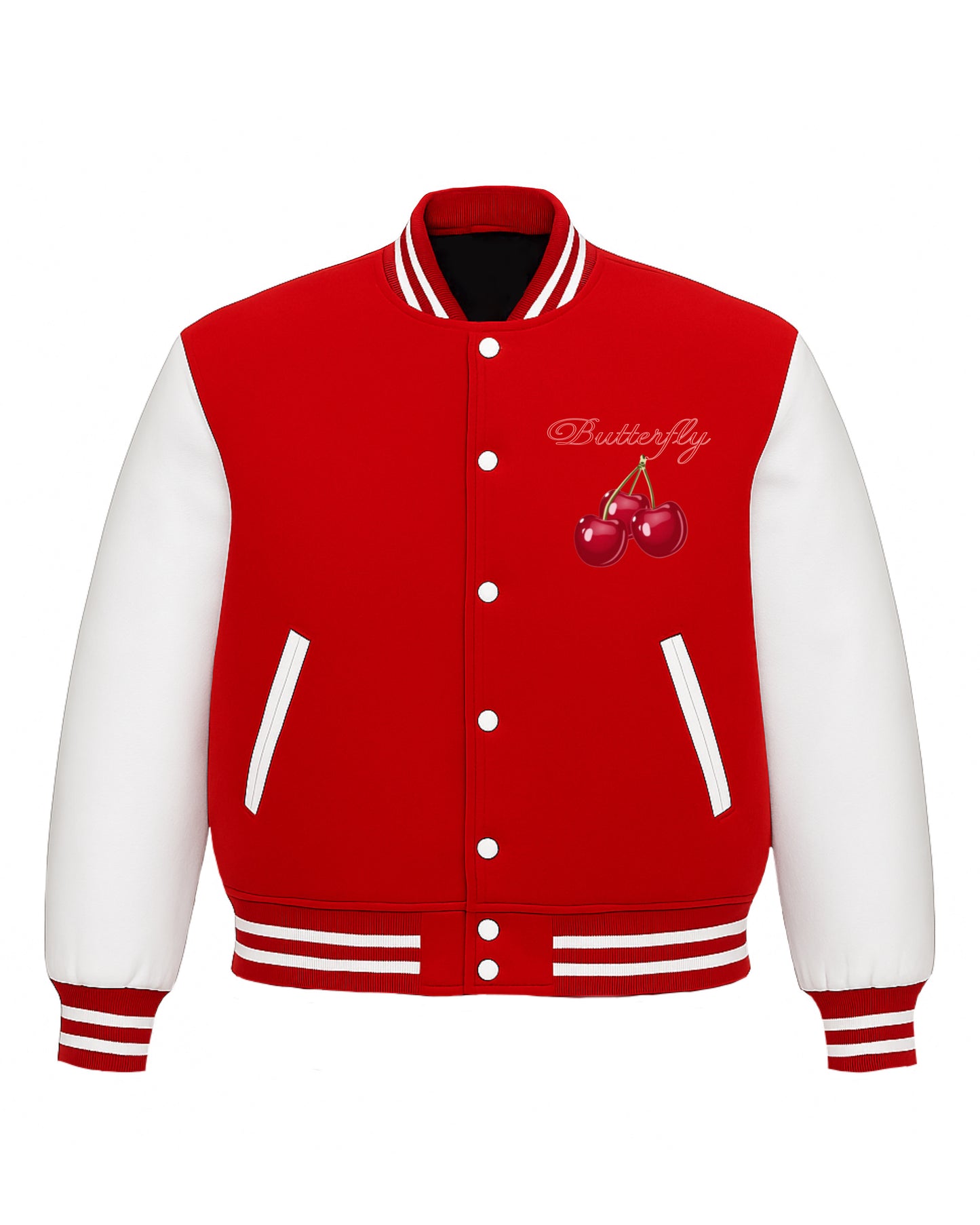 Varsity jacket cherry