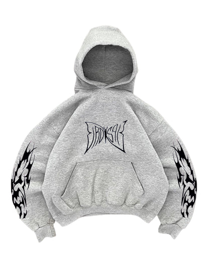Hoodie butterfly club world modelo manga gris