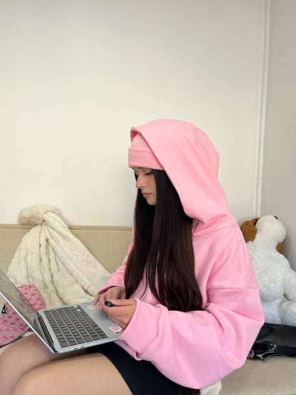 Basic Pink - Hoodie Zip Mangas Globos