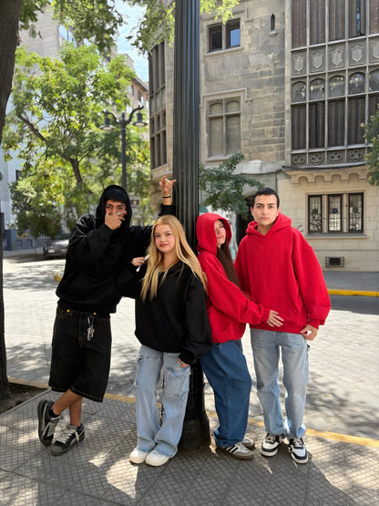 Basic Black - Hoodie Mangas Globo