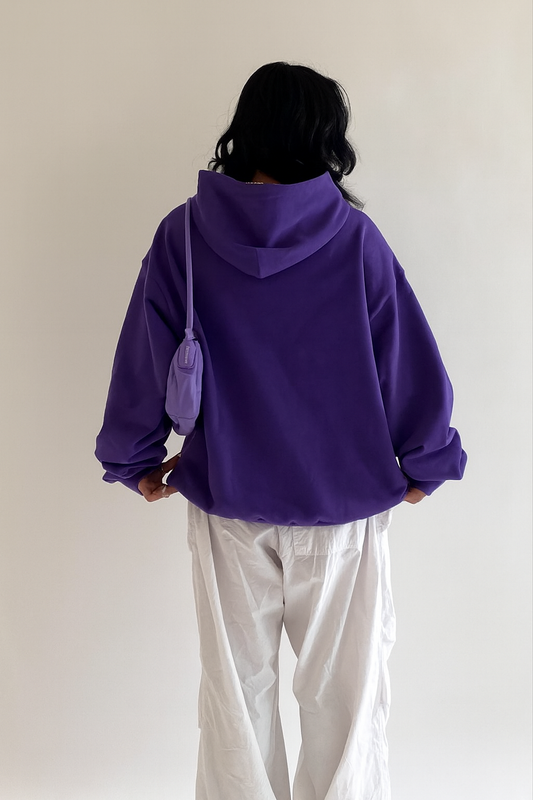 Hoodie basic morado    modelo clásica