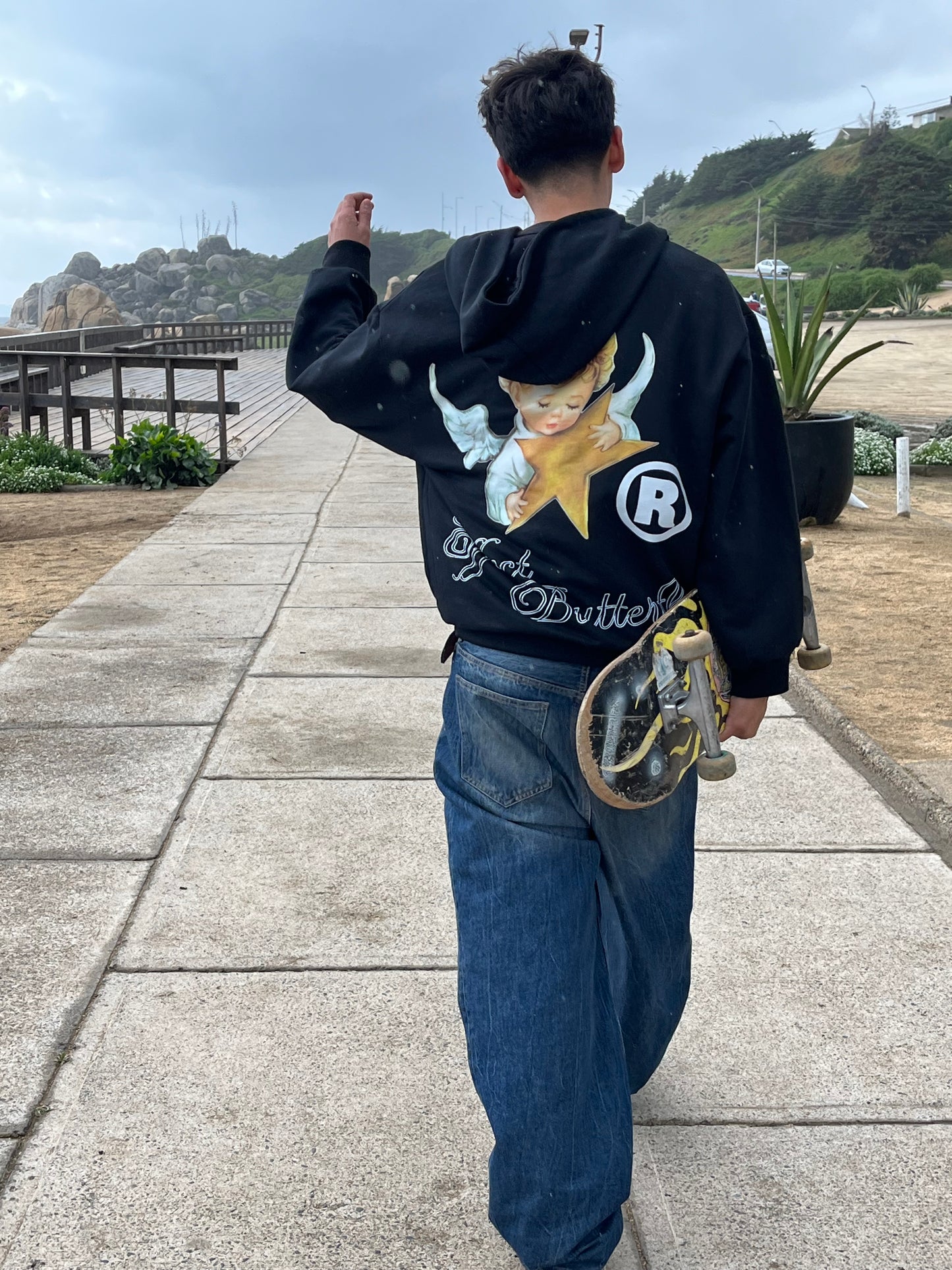 Effect Butterfly Black - Hoodie Mangas Globo