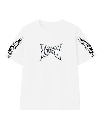 t-shirt butterfly modelo recto blanco
