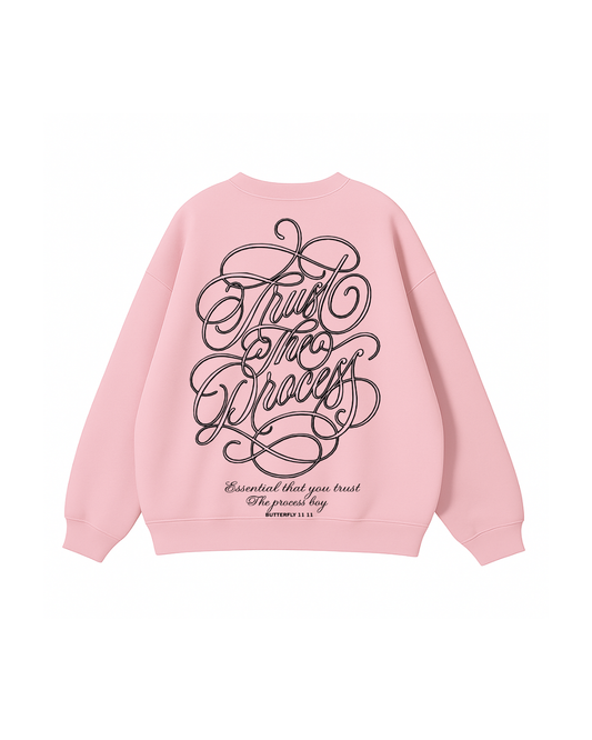 Polo trust the process modelo clásico rosado