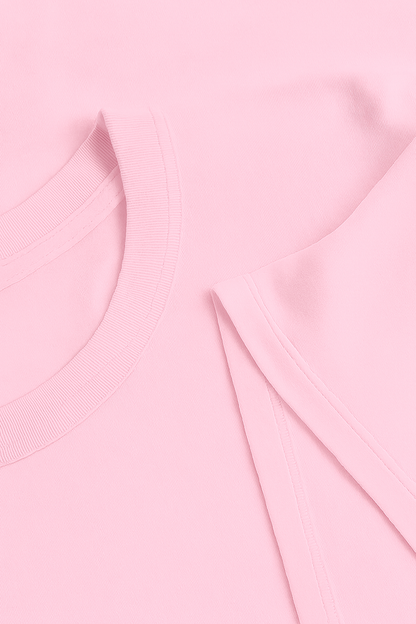 t-shirt basic rosada modelo recto
