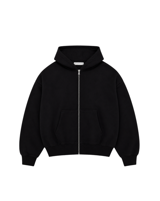 Basic Black - Hoodie Zip Classic