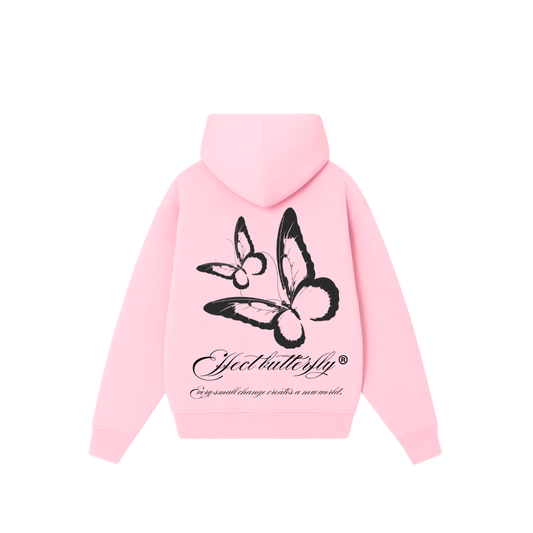 Effect Butterfly -Hoodie Clásico pink
