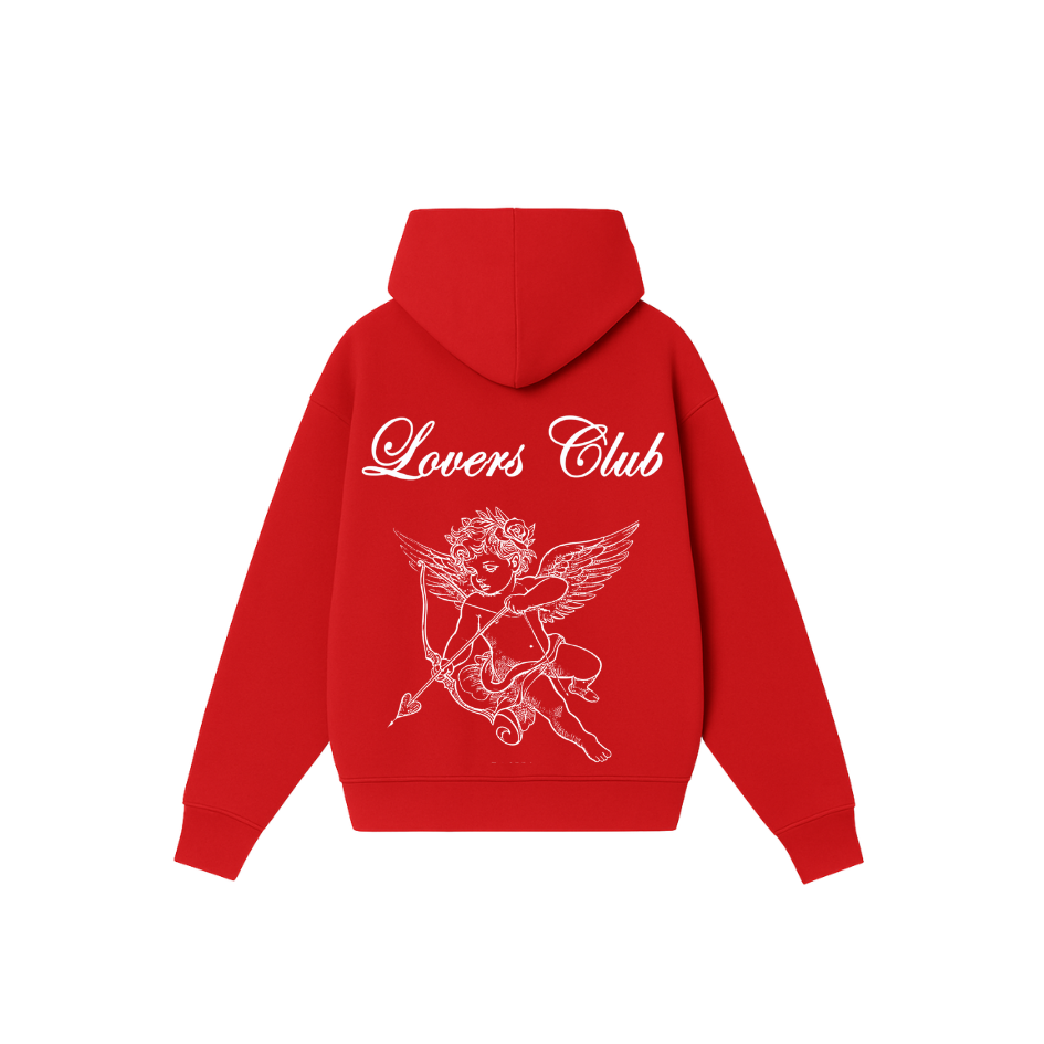 The lovers club angel - Hoodie clásico red