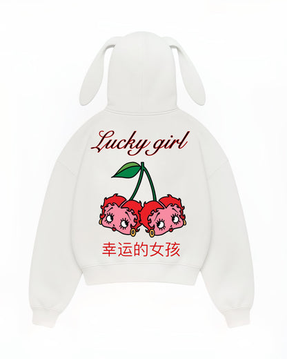 Hoodie lucky girl modelo clásico