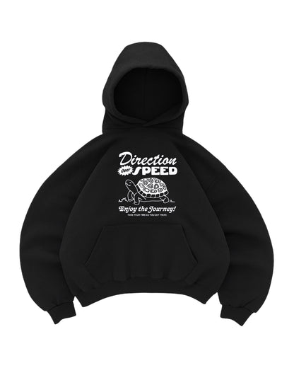 Hoodie tortoise modelo negro manga globo