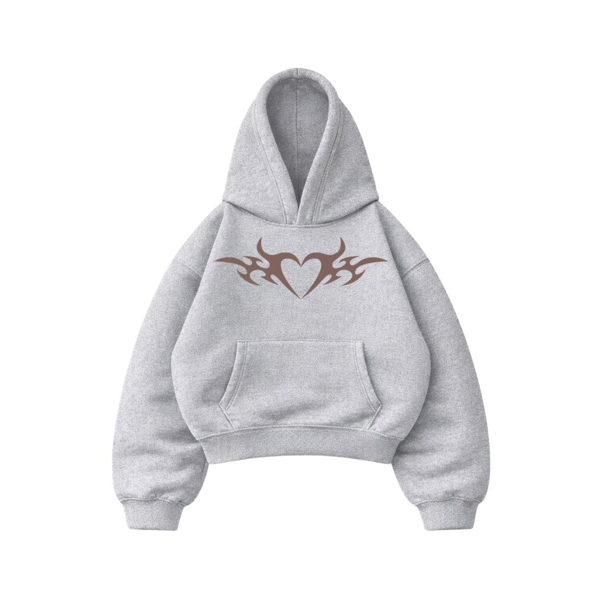 With love  - Hoodie Mangas Globo grey puff