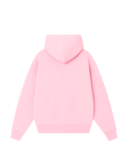 Hoodie basic rosado pastel modelo clásico