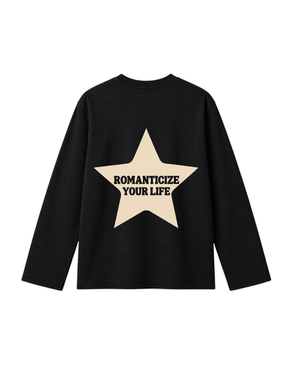 Romantize Your Life -  Camiseta Manga Larga white
