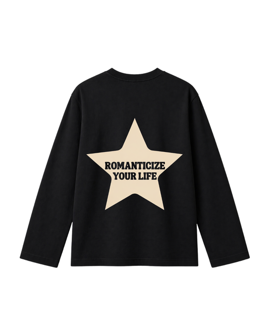 Romantize Your Life -  Camiseta Manga Larga white