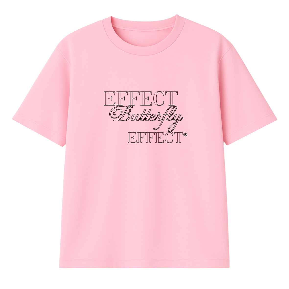 t-shirt effect modelo recto rosado