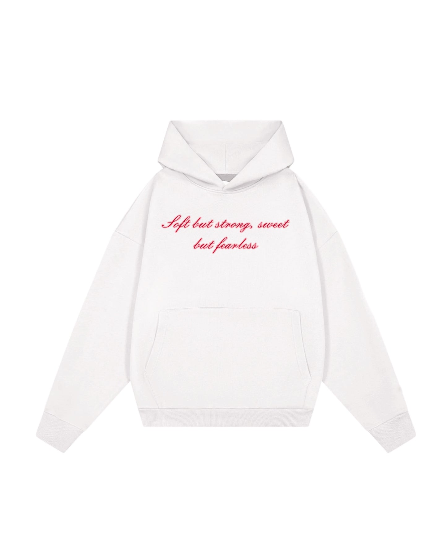 Hoodie cherry  modelo clásico blanco