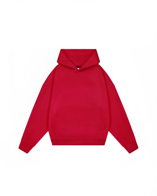Hoodie basic rojo modelo clásico