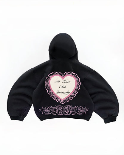 Hoodie no hate club modelo mangas globo