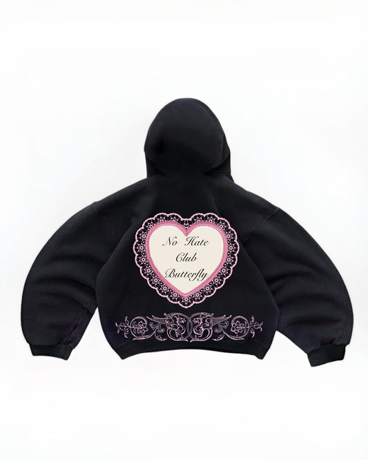 Hoodie no hate club modelo mangas globo