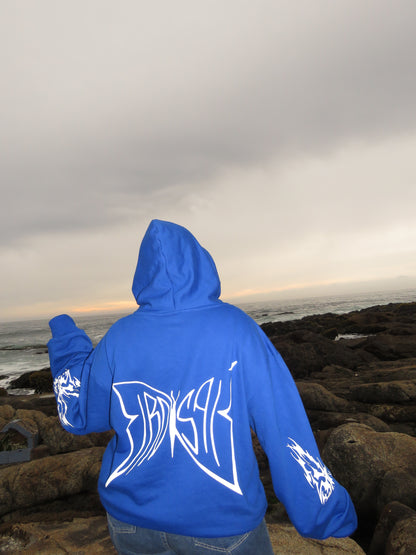 Hoodie Butterfly world modelo mangas globo ⭑ blue