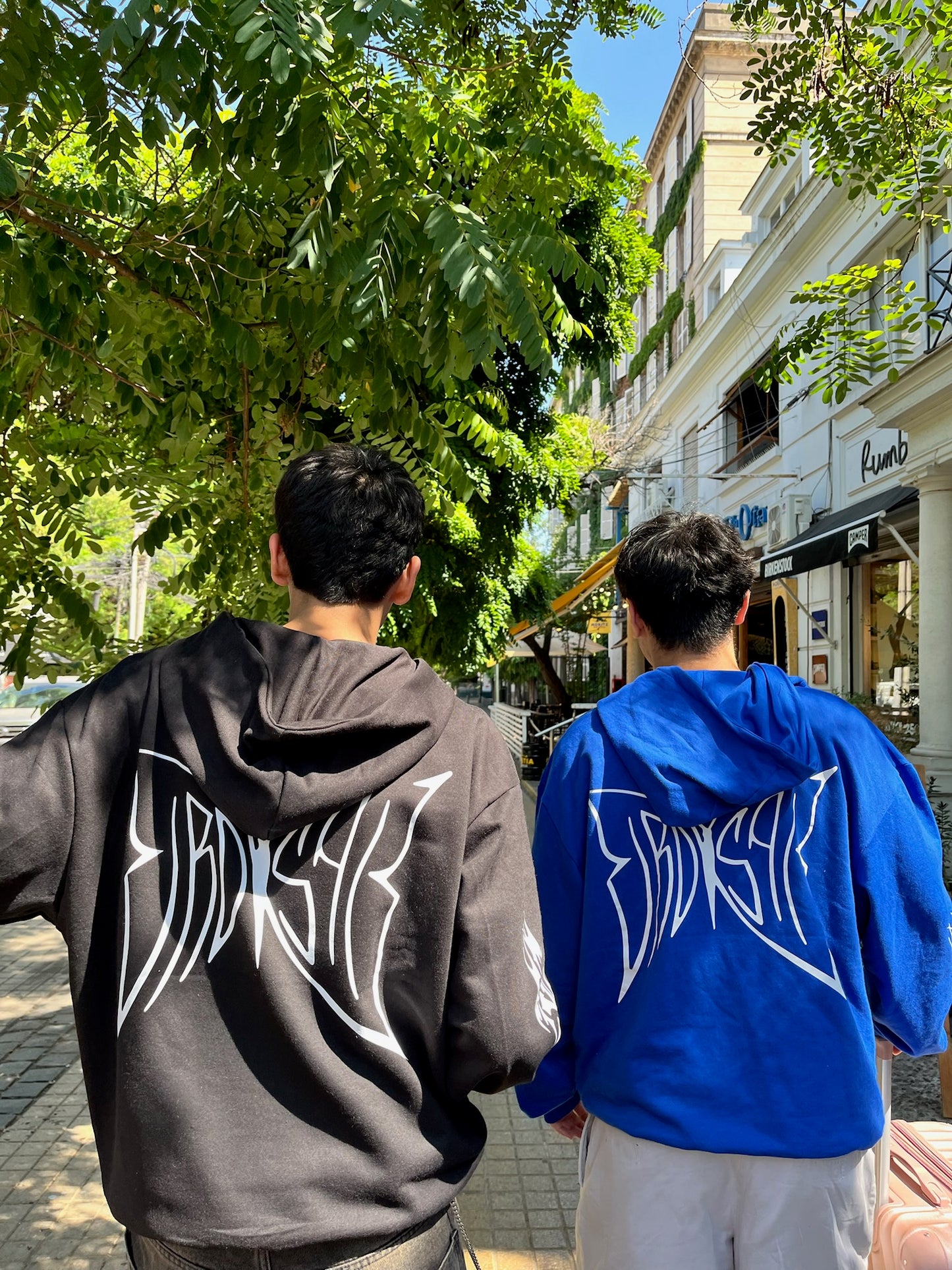 Hoodie Butterfly world modelo mangas globo ⭑ blue