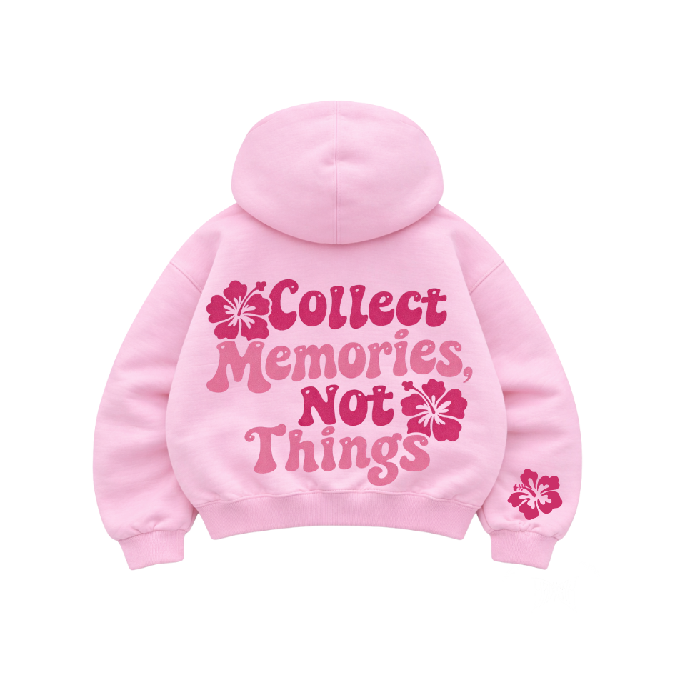 Memories - Hoodie Mangas Globo Pink