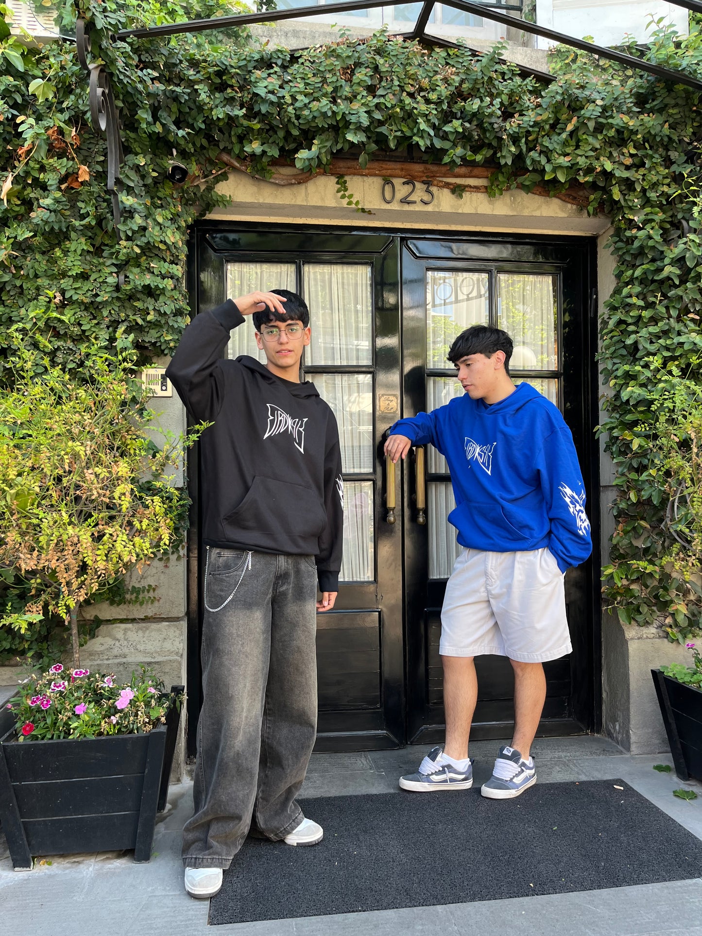 Hoodie Butterfly world modelo mangas globo ⭑ blue