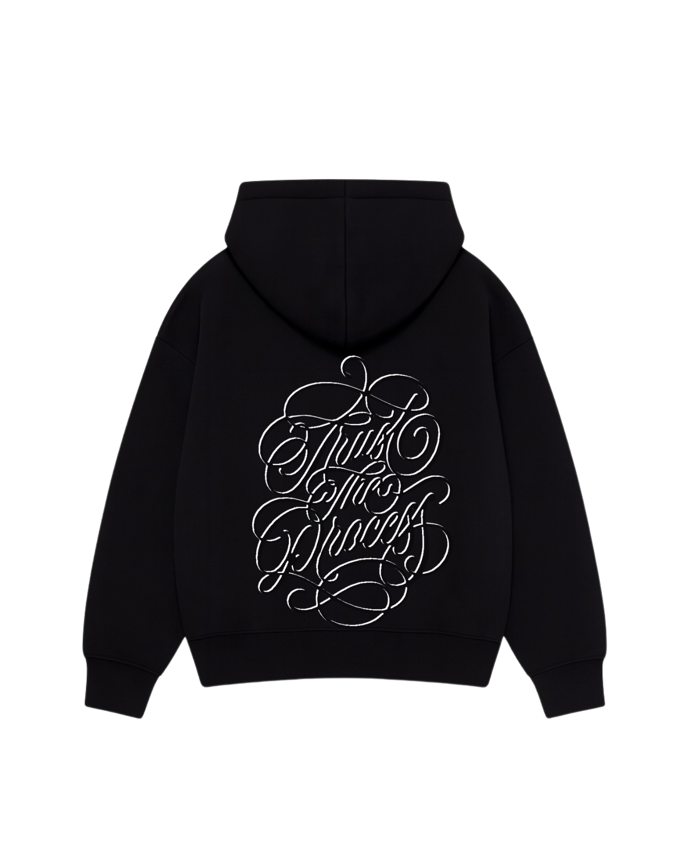 Trust The Process- Hoodie zip Clásico black