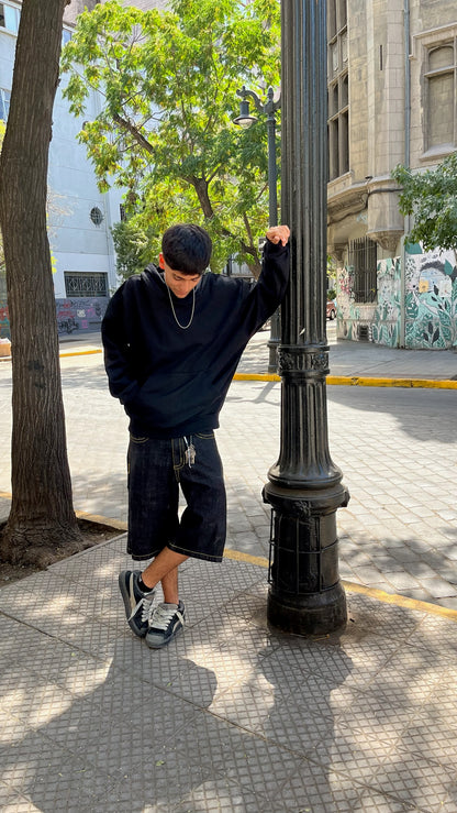 Basic Black - Hoodie Mangas Globo