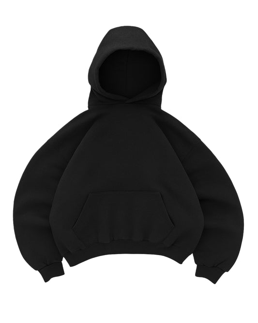 Hoodie basic negro mangas globo