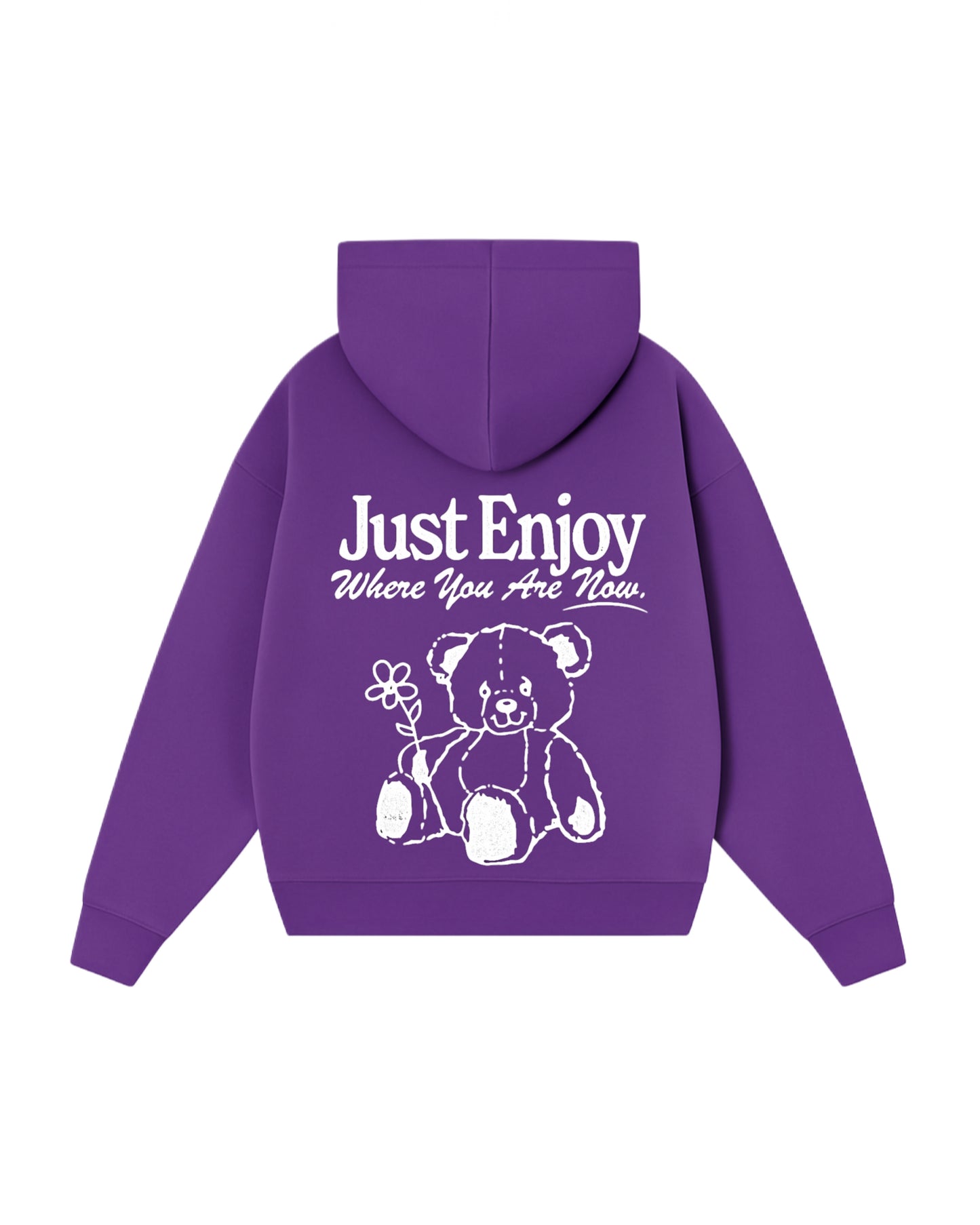Hoodie just enjoy modelo clásico zip