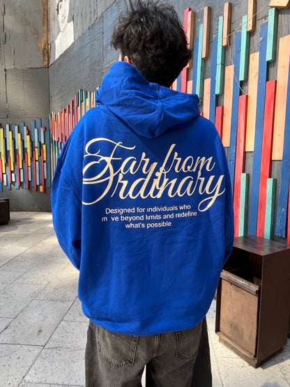 Far From Ordinary - Hoodie Mangas Globo Blue