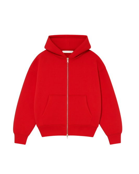 Hoodie basic  zip  modelo clásico