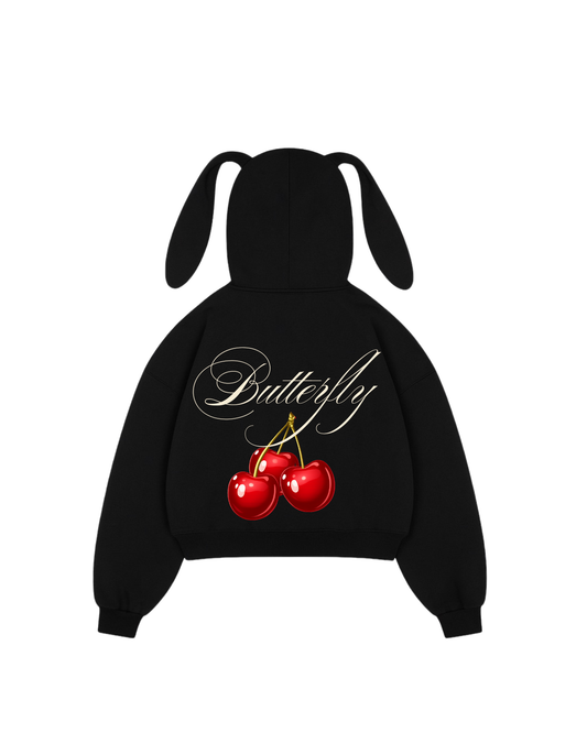 Cherry- Hoodie Bunny black