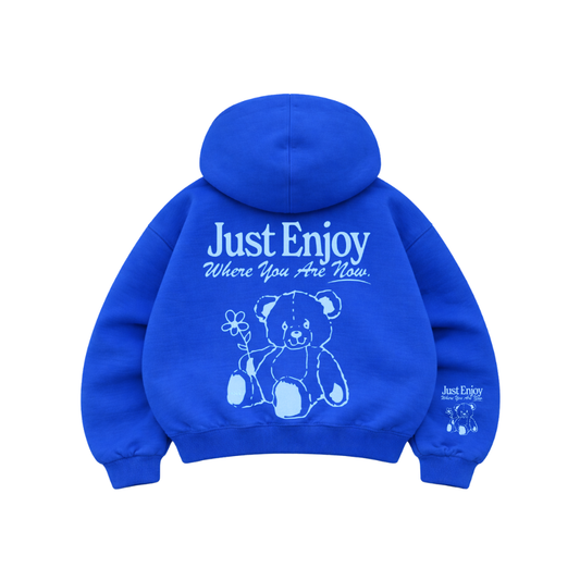 Just Enjoy - Hoodie Mangas Globos Blue