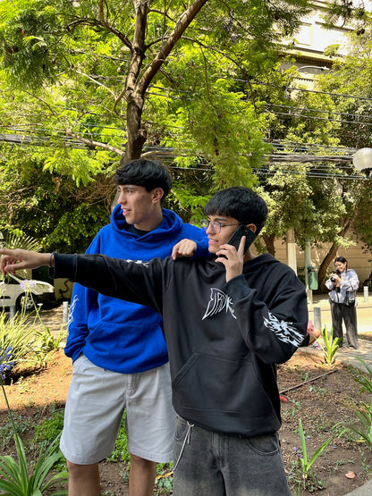 Hoodie Butterfly world modelo mangas globo ⭑ blue