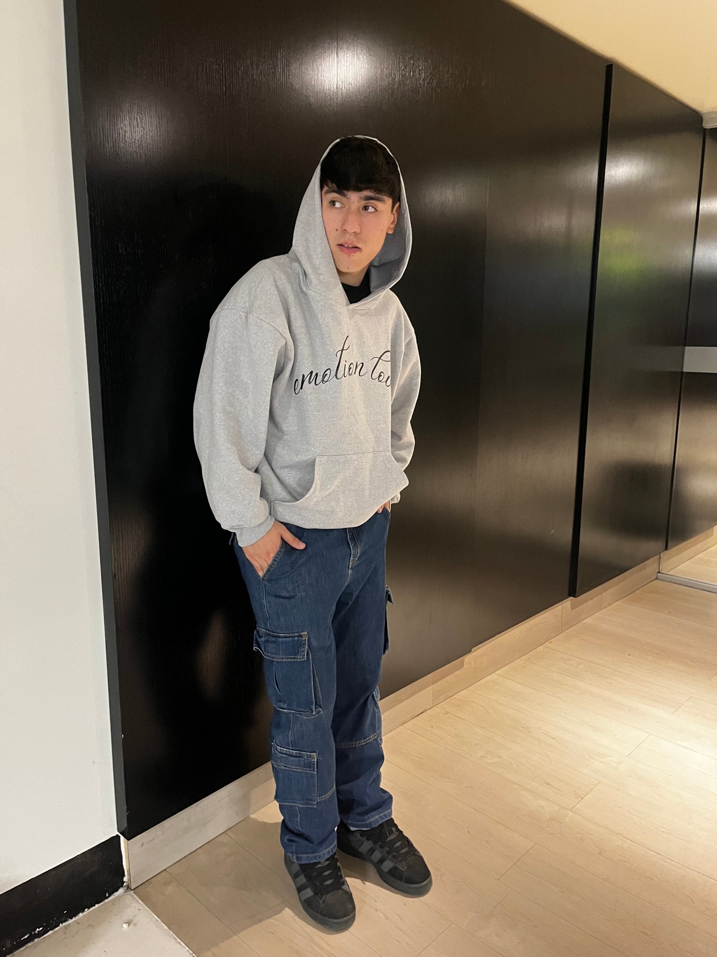 In Love -Hoodie Mangas Globos grey