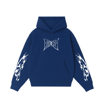 Buttefly Emblem - Hoodie clásico azul Francia
