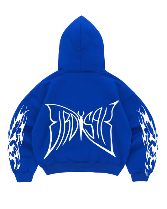Hoodie butterfly club world modelo manga globo azul