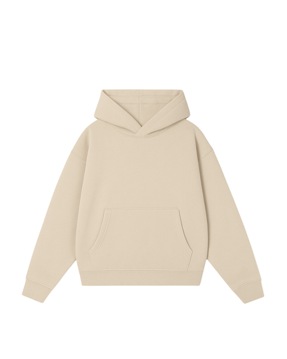 Hoodie basic beige modelo clásico