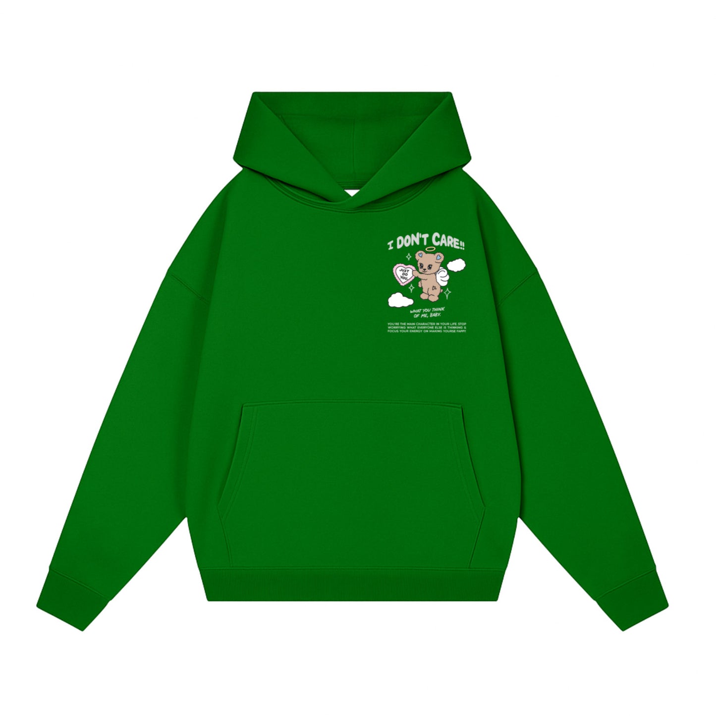 Hoodie I dont care  modelo clásico