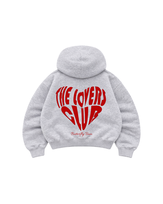 The Lovers Club - Hoodie Zip Mangas Globos Gris
