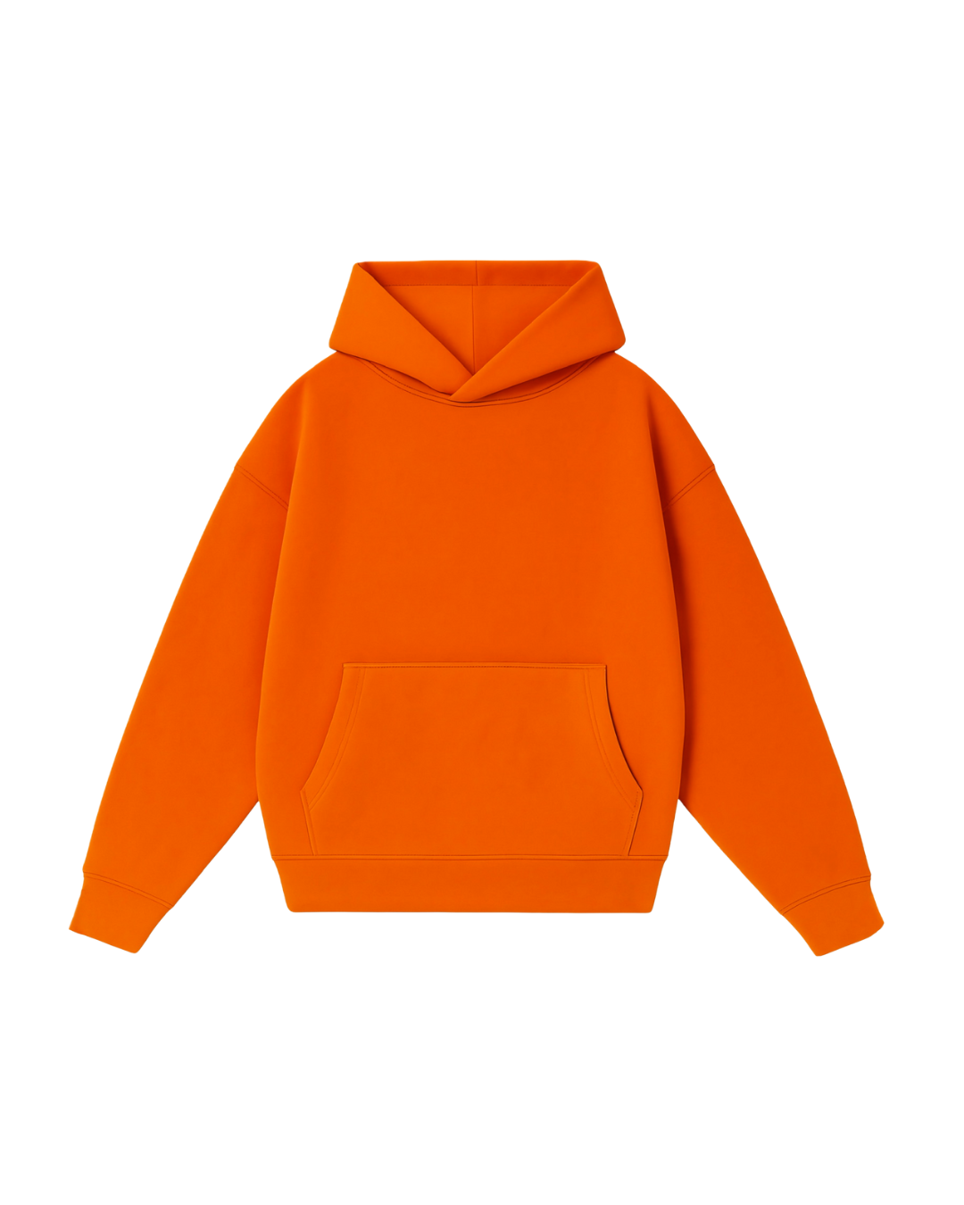 Hoodie basic naranjo modelo clásico