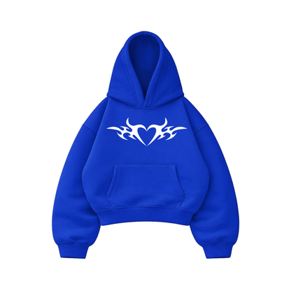 With love  - Hoodie Mangas Globo blue puff