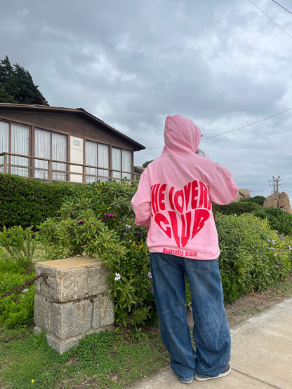 Hoodie the lovers club modelo manga globo pink