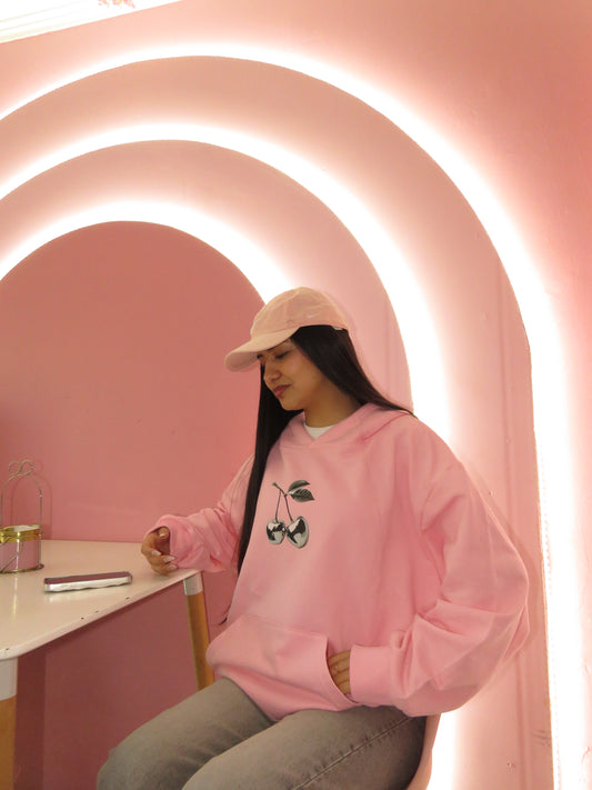 Hoodie cherry  modelo mangas globo ⭑