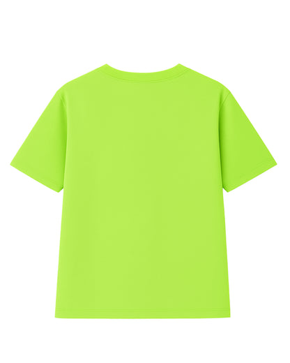 t-shirt basic verde limón   modelo recto